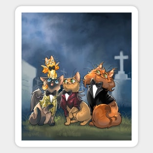 Supernatural Cemetery Cats Sticker